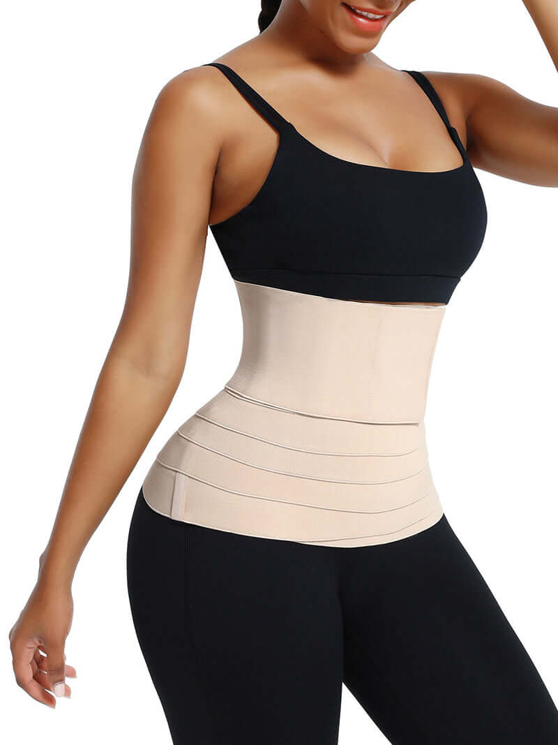 Sculpt & Tone Black Latex Tummy Wrap Compression Band