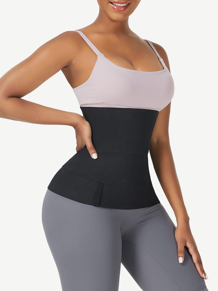 Sculpt & Tone Black Latex Tummy Wrap Compression Band