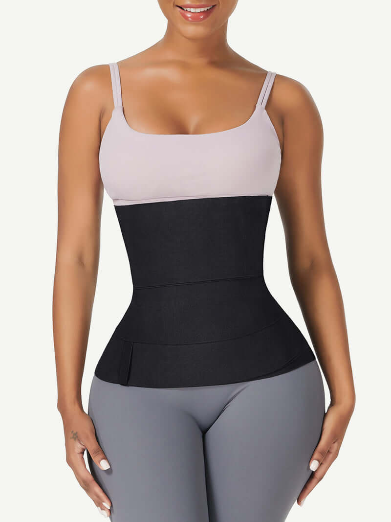 Sculpt & Tone Black Latex Tummy Wrap Compression Band
