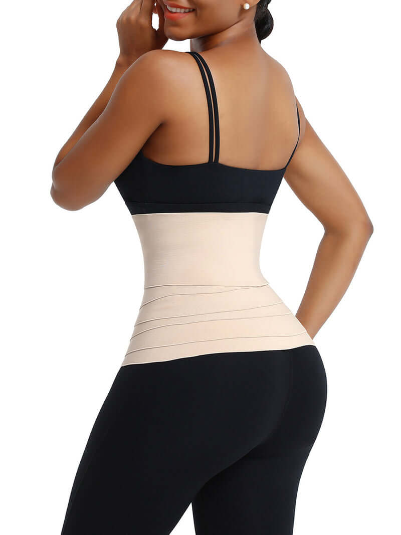 Sculpt & Tone Black Latex Tummy Wrap Compression Band