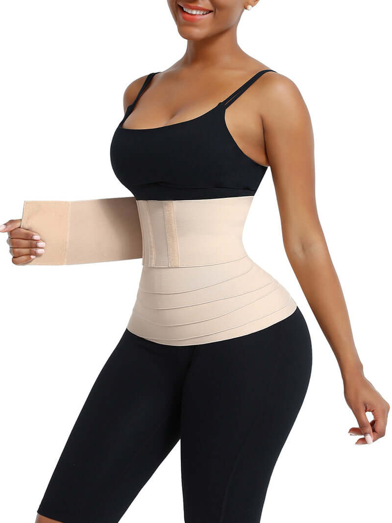 Sculpt & Tone Black Latex Tummy Wrap Compression Band