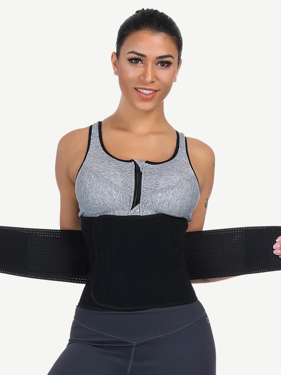 Vibrant Yellow Detachable Waist Cincher with Back Support