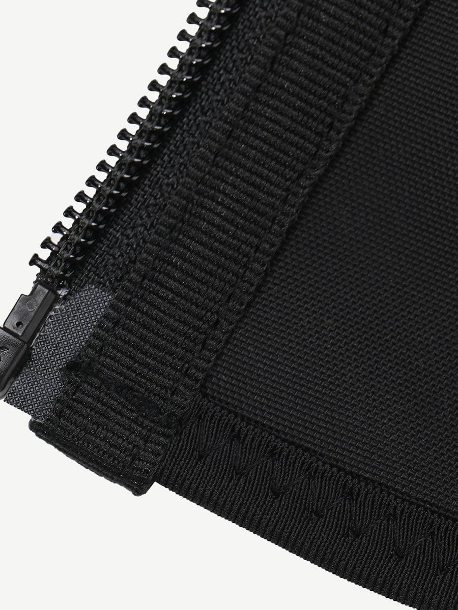 Ultimate Black Latex Waist Trainer with Double Belt Control