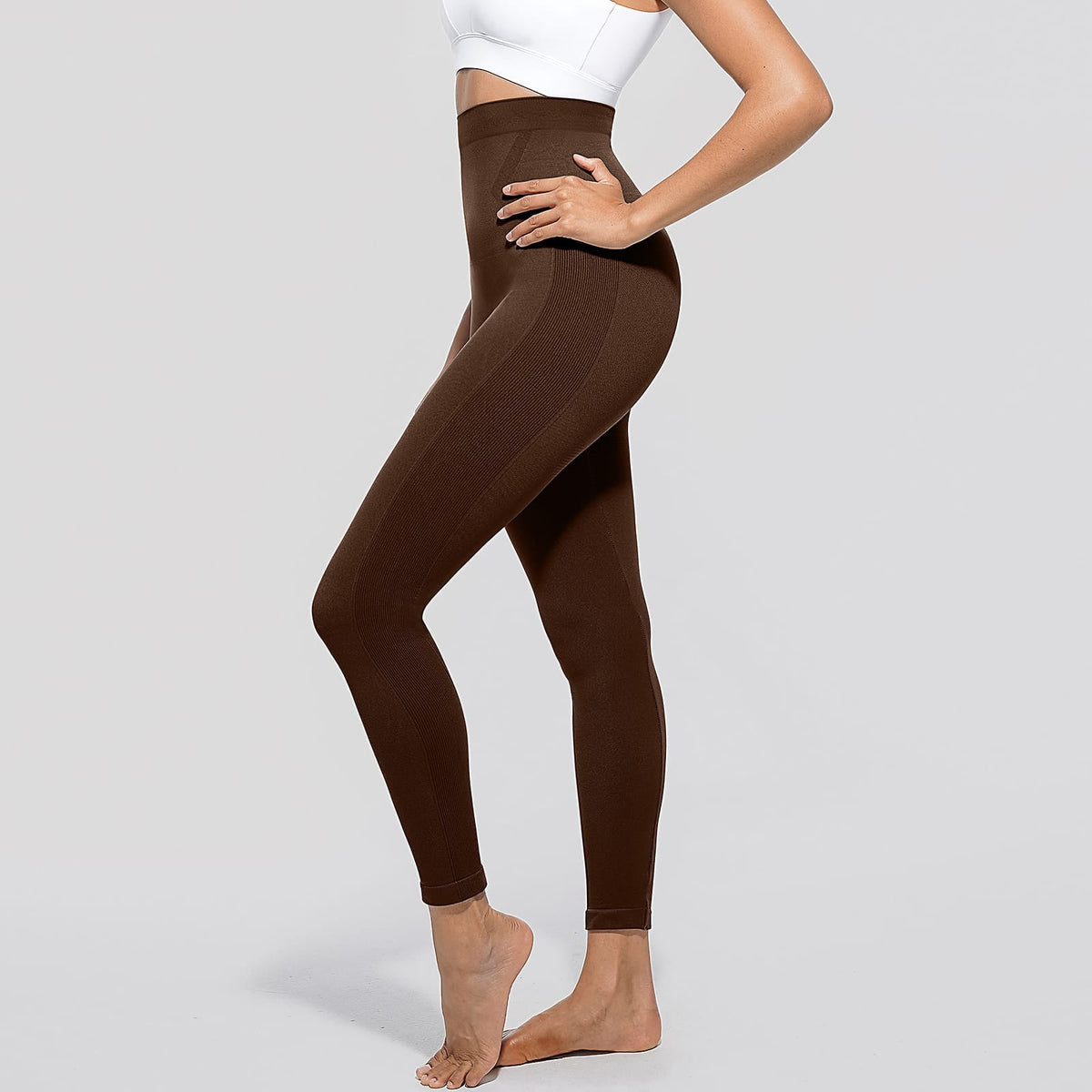 High-Waisted Seamless Shaping Leggings with Anti-Slip Waistband