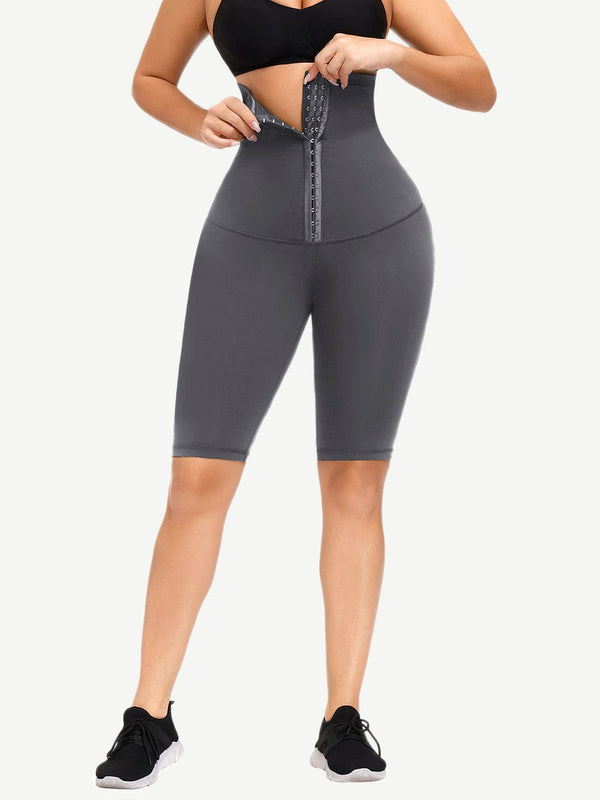 Dark Blue Midi-Length Butt Lifter with Anti-Slip Waist