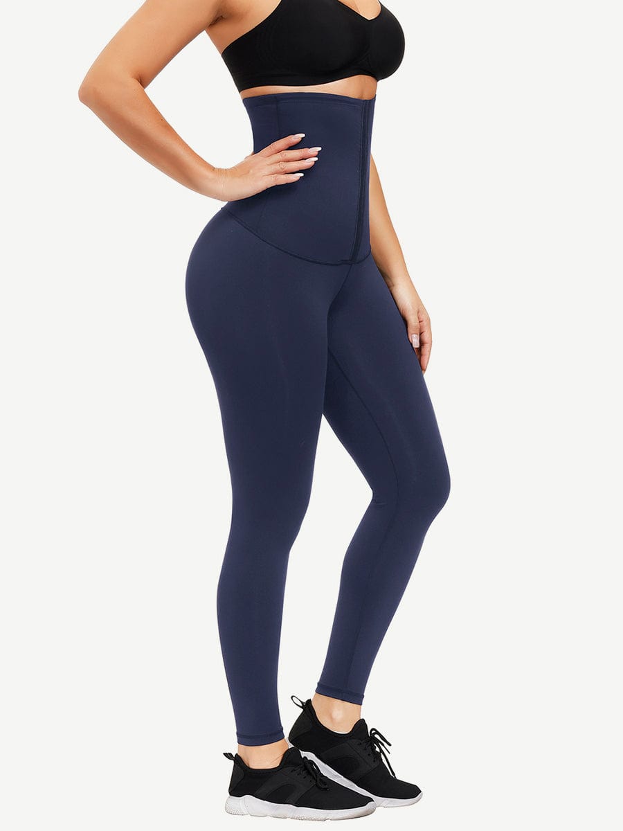 Slim & Sculpt Waist Trainer Leggings with Hook Closure