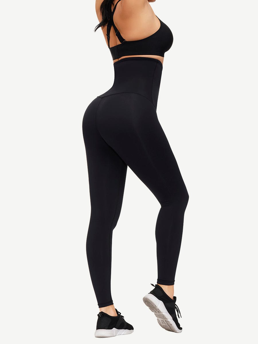 Slim & Sculpt Waist Trainer Leggings with Hook Closure