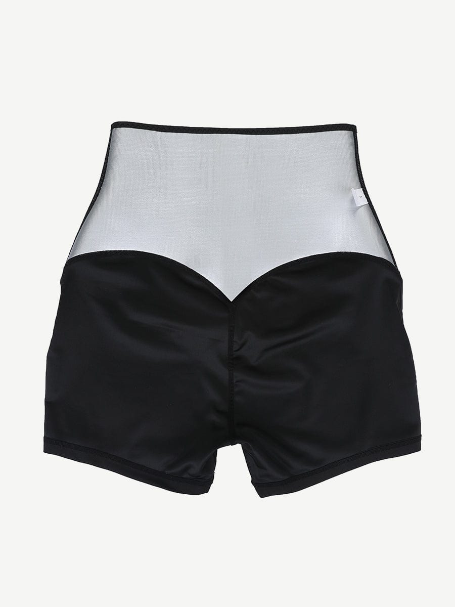Blue Neoprene Cellulite-Reducing Shorts with Hook & Eye Closure