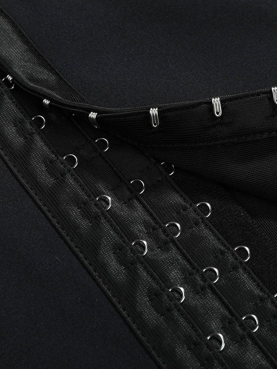 Dark Blue Midi-Length Butt Lifter with Anti-Slip Waist