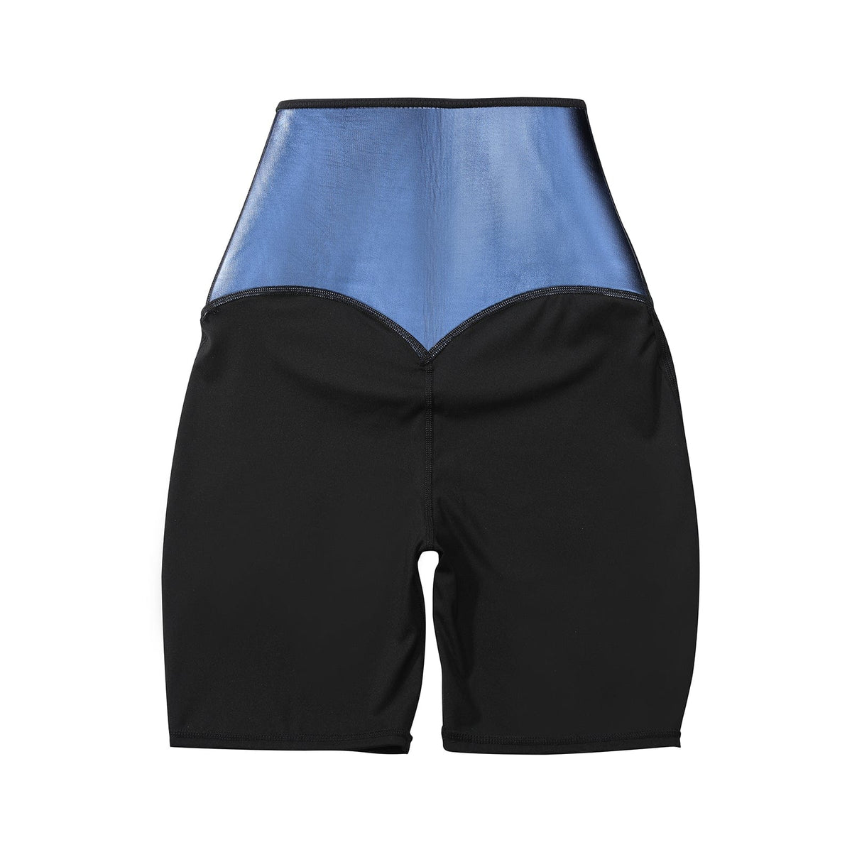 Dark Blue Neoprene Waist Trainer Shorts - High Rise & Sculpting Fit