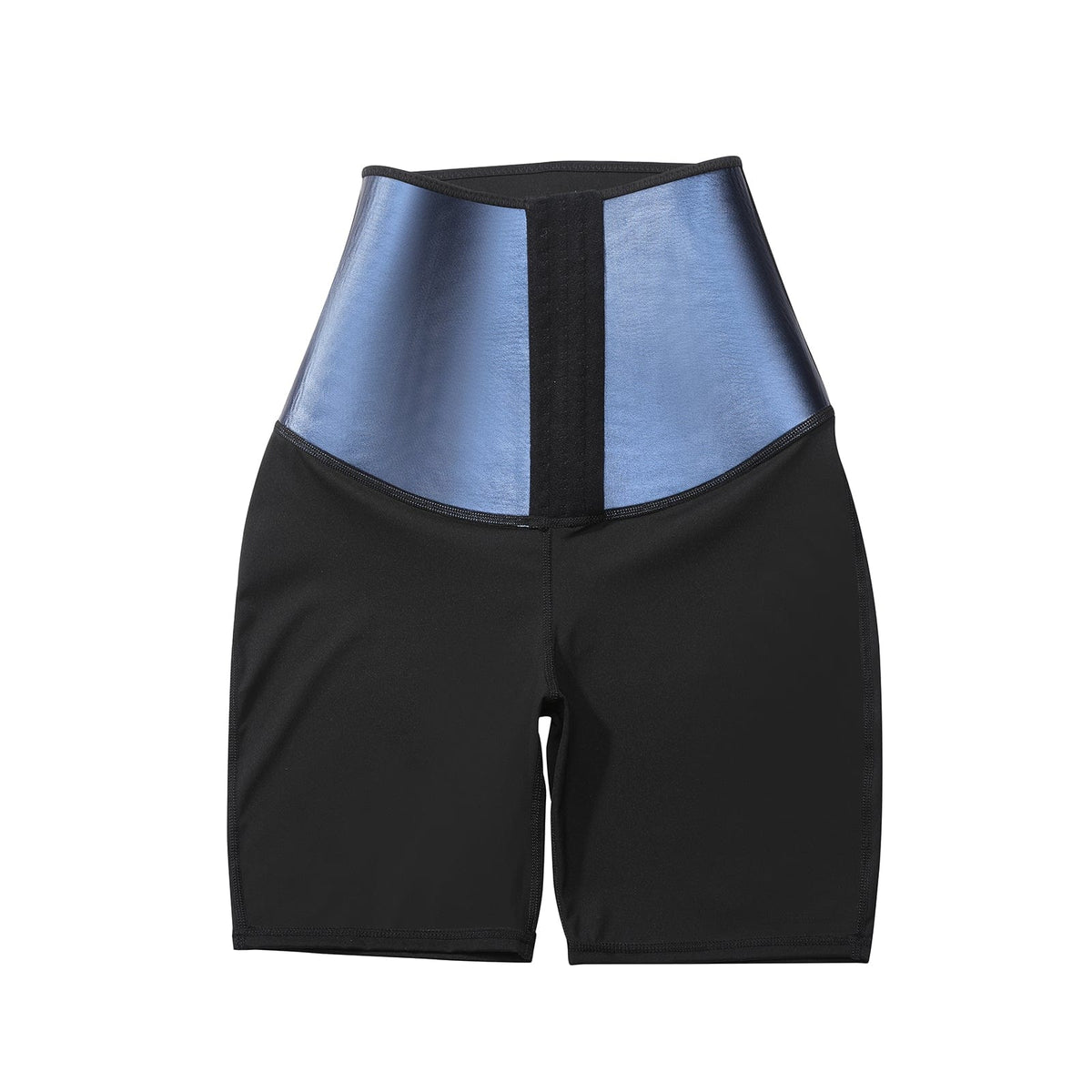Dark Blue Neoprene Waist Trainer Shorts - High Rise & Sculpting Fit