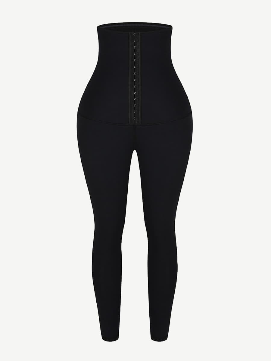 Slim & Sculpt Waist Trainer Leggings with Hook Closure