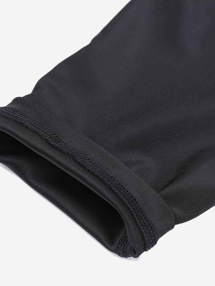 Sculpting High-Rise Neoprene Leggings with Adjustable Hooks - Dark Blue