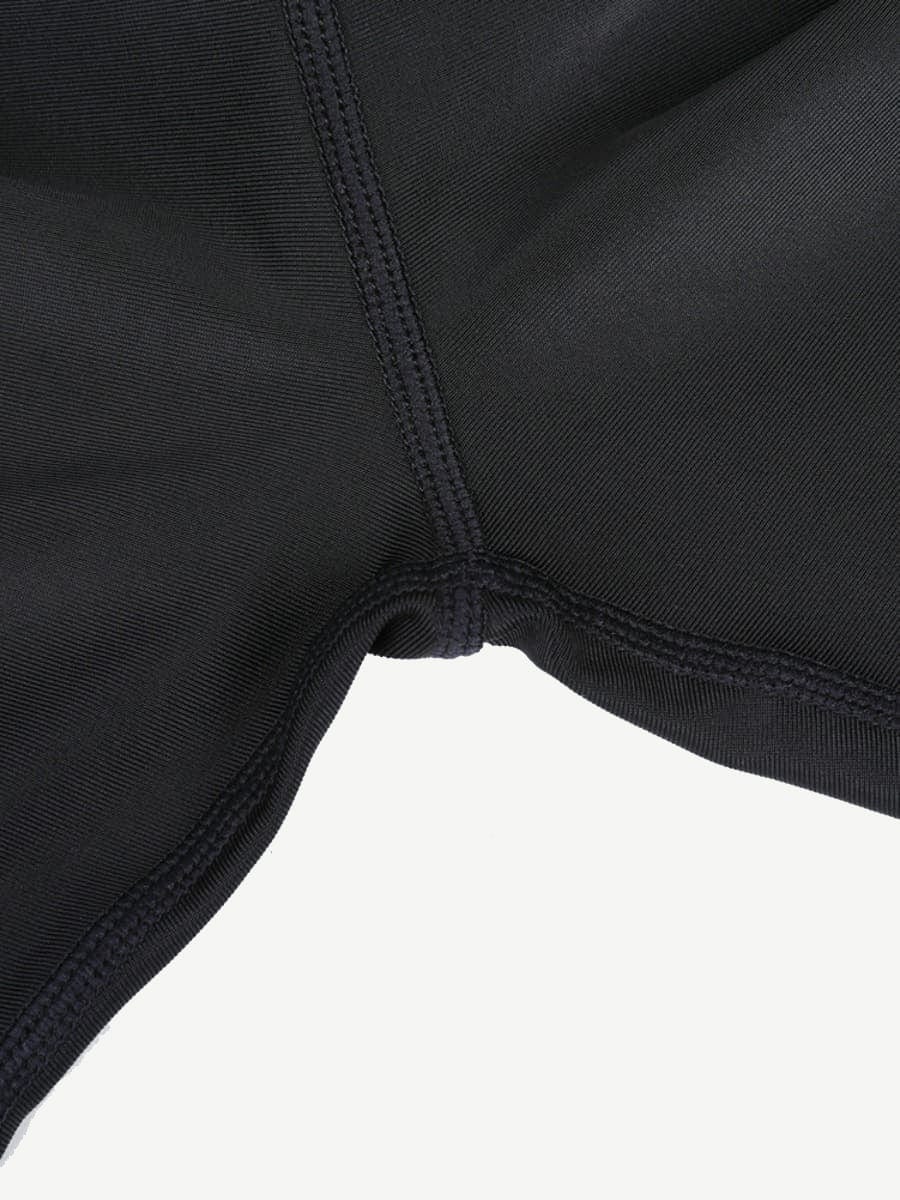 Sculpting High-Rise Neoprene Leggings with Adjustable Hooks - Dark Blue