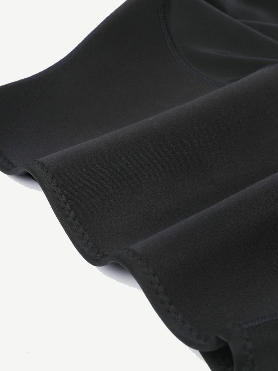 Sculpting High-Rise Neoprene Leggings with Adjustable Hooks - Dark Blue
