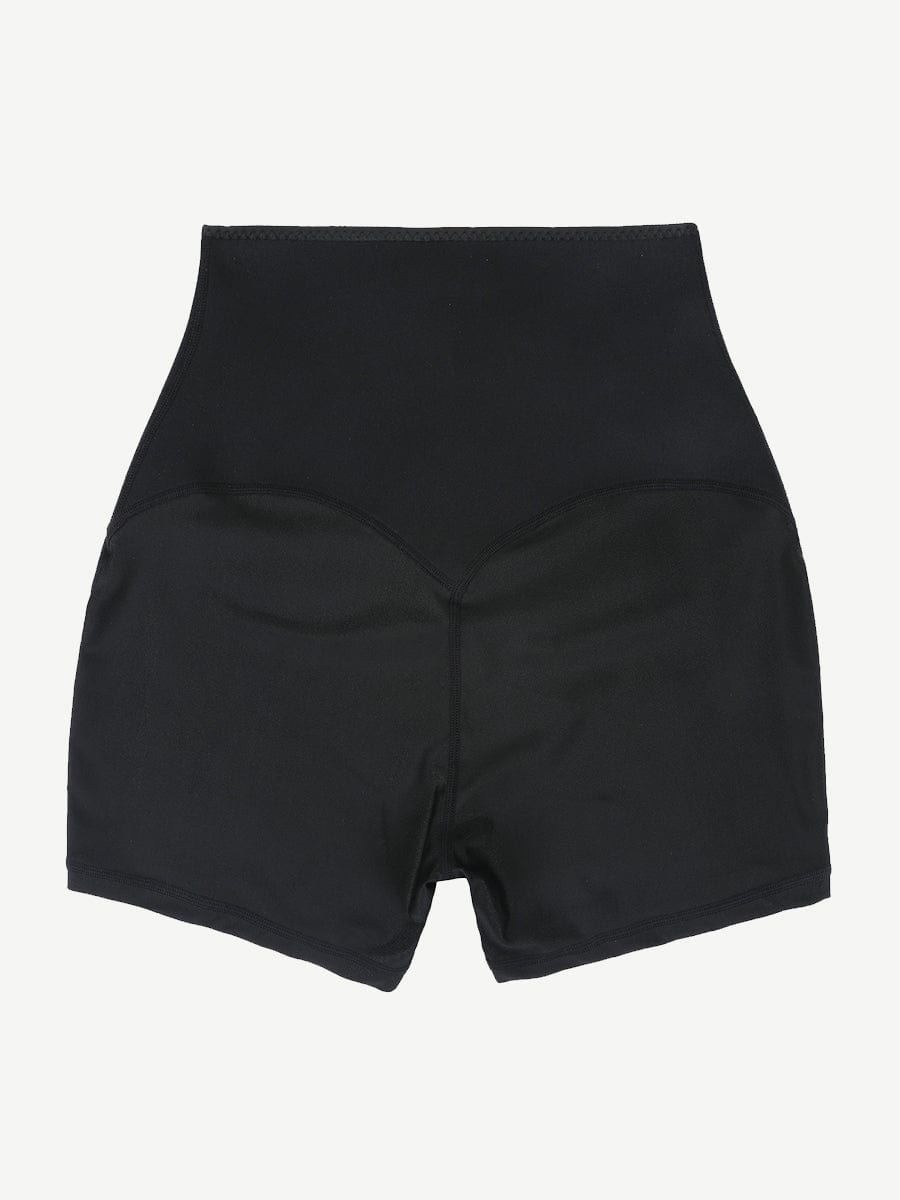 Blue Neoprene Cellulite-Reducing Shorts with Hook & Eye Closure