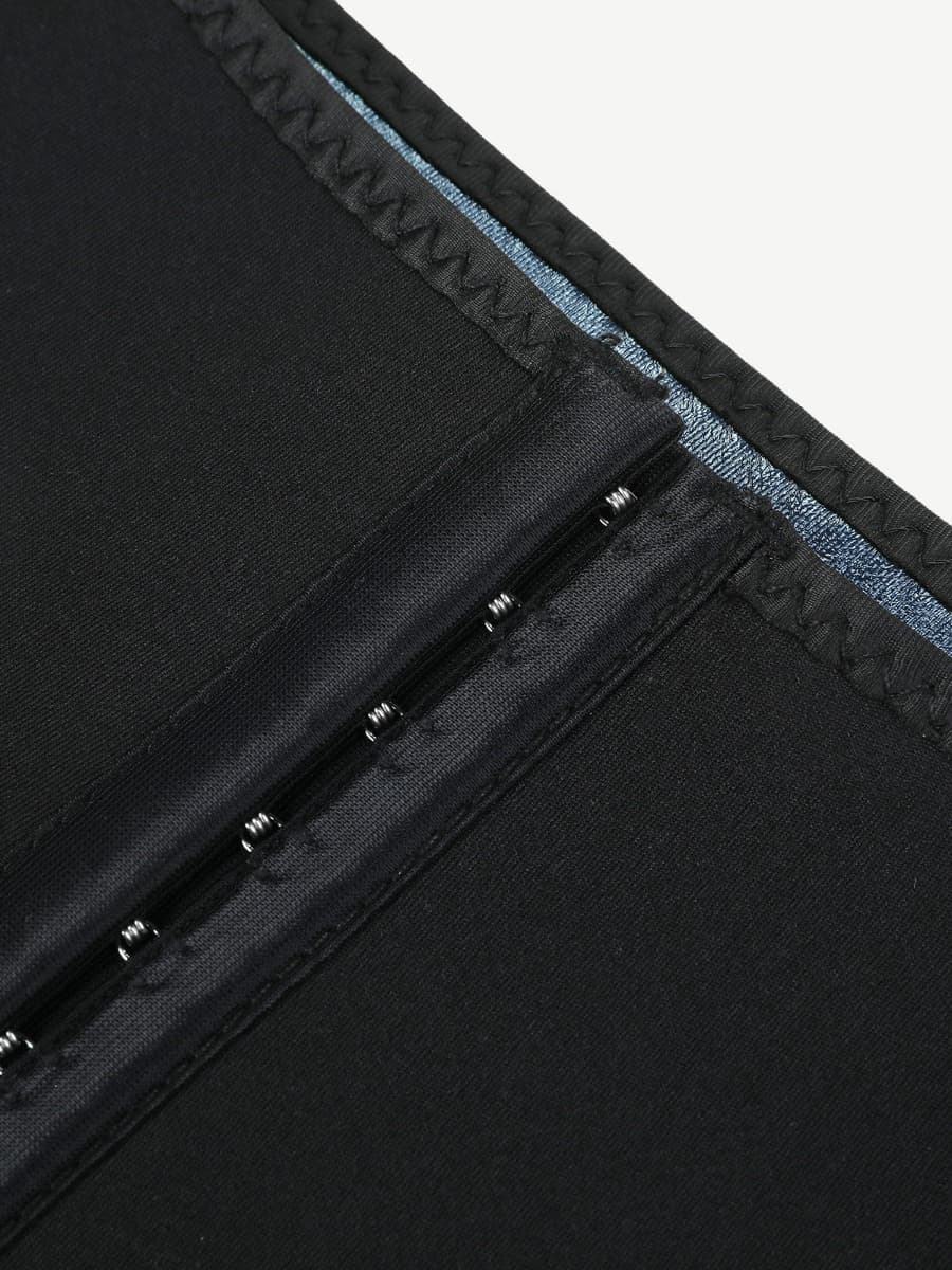 Blue Neoprene Cellulite-Reducing Shorts with Hook & Eye Closure