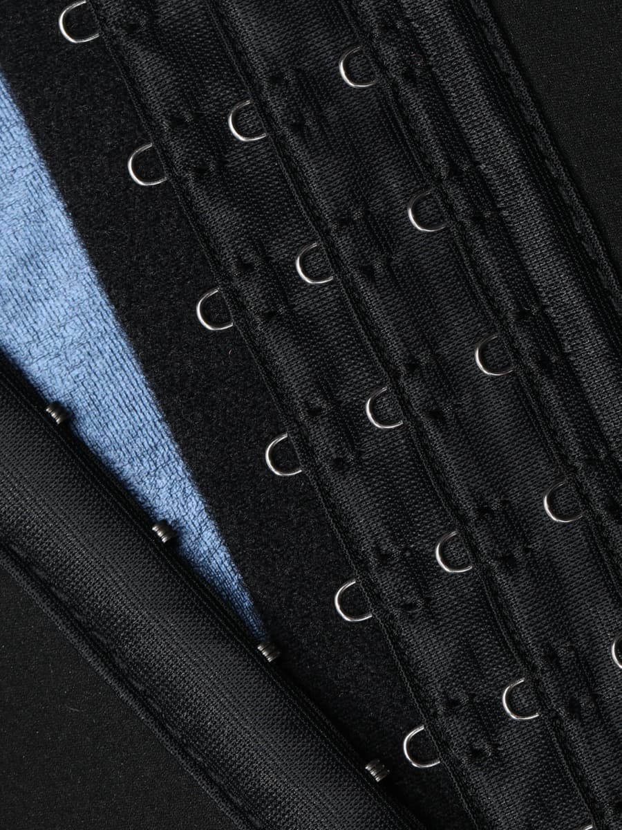 Dark Blue Neoprene Butt-Lifting Leggings with Wide Waistband