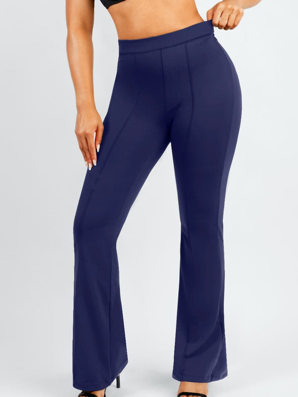High Waist Sculpting Flare Pants with Tummy Control