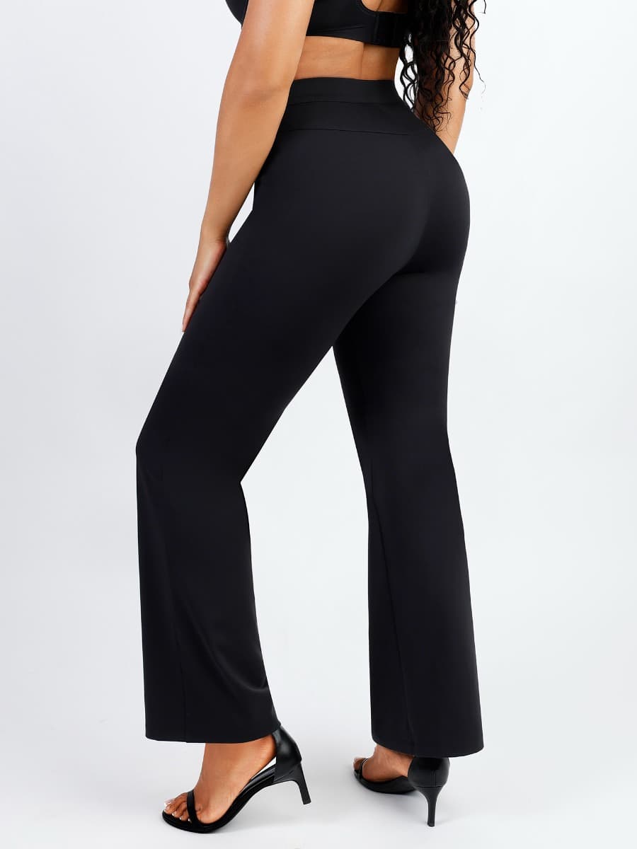 Sleek-Silhouette Pants with Built-in Shaper Shorts