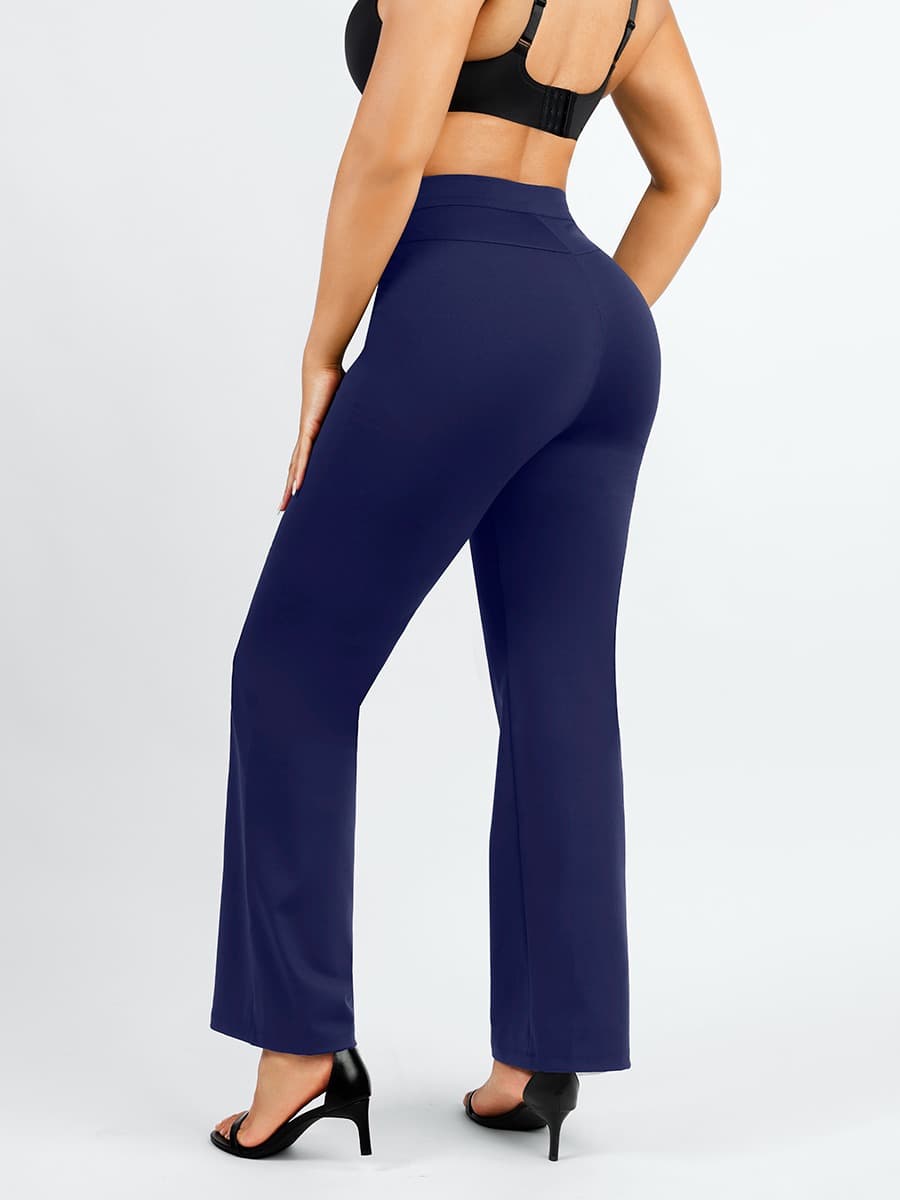 Sleek-Silhouette Pants with Built-in Shaper Shorts